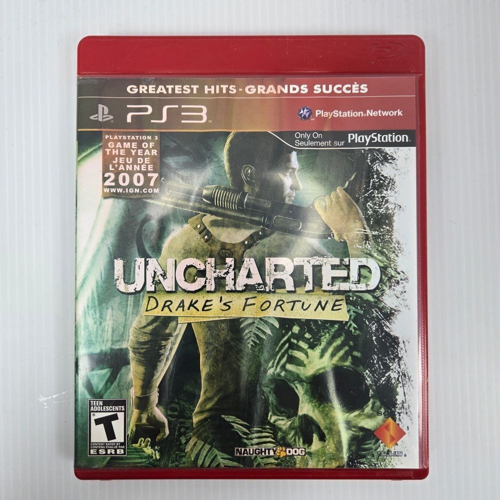 Uncharted: Drake's Fortune PS3 Game Greatest Hits Edition Complete with‎ Manual